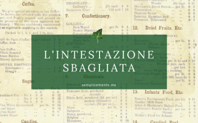 L’intestazione sbagliata