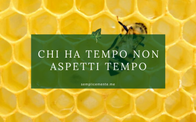 Chi ha tempo, non aspetti tempo