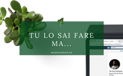 Tu lo sai fare, ma…