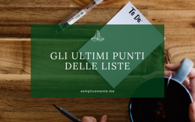 Gli ultimi punti della lista